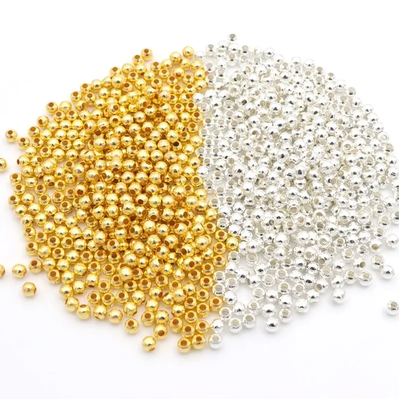 100pcs 4 5 6 8mm Gold Silver Metal Round Ball Loose Spacer Beads For Jewelry Finding Diy Making Accessories Wholesale Supply
100pcs 4 5 6 8mm Gold Silver Metal Round Ball Loose Spacer Beads For Jewelry Finding Diy Making Accessories Wholesale Supply