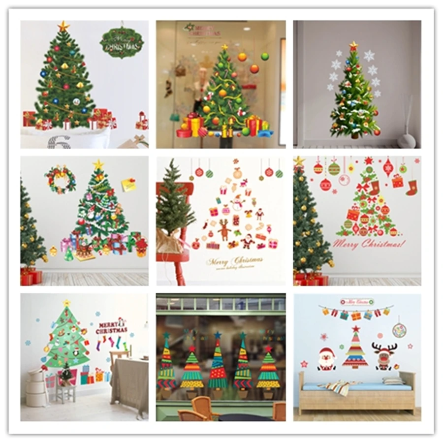 % 9 different Christmas tree PVC vinyl Creative wall sticker kids room bedroom living room home decor sticker Merry Christmas
% 9 different Christmas tree PVC vinyl Creative wall sticker kids room bedroom living room home decor sticker Merry Christmas