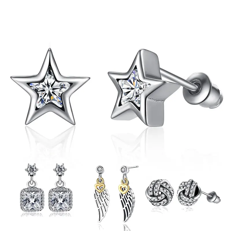 Bijoux Classic Silver Plated Star with AAA Zirconia Women Stud Earrings for Women Earrings Fashion Jewelry Femme Brincos GO4105
Bijoux Classic Silver Plated Star with AAA Zirconia Women Stud Earrings for Women Earrings Fashion Jewelry Femme Brincos GO4105