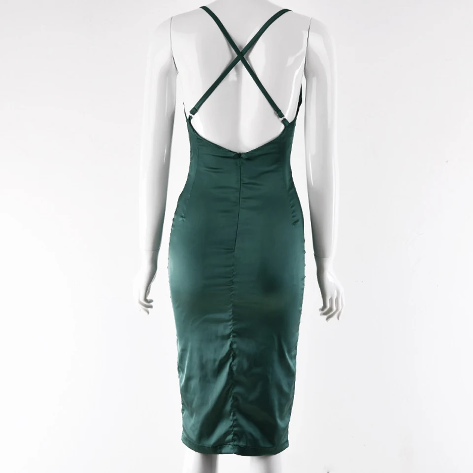 Satin Midi Dress (44)