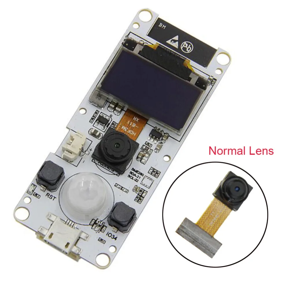 for TTGO 0.96 OLED T-Camera ESP32 Dual-core WROVER & PSRAM Camera Module ESP32-WROVER-B OV2640 Camera Normal Lens
for TTGO 0.96 OLED T-Camera ESP32 Dual-core WROVER & PSRAM Camera Module ESP32-WROVER-B OV2640 Camera Normal Lens