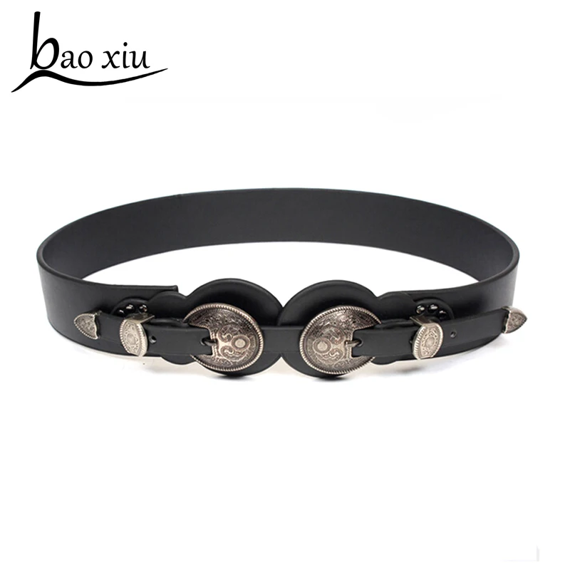 New Fashion vintage double silver metal buckle female leather belts for women carving waistband dress decoration Accessories
New Fashion vintage double silver metal buckle female leather belts for women carving waistband dress decoration Accessories