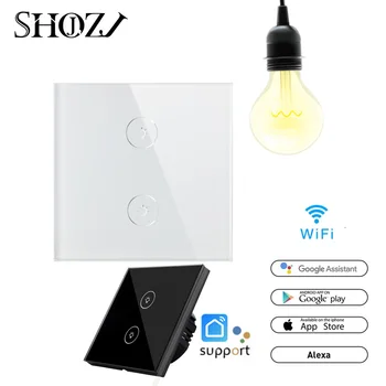 WiFi Light Switch Work Alexa 2 Gang Google Assistant IFTTT Wireless Smart Light Dimmer In Wall Power Switch Touch Control
WiFi Light Switch Work Alexa 2 Gang Google Assistant IFTTT Wireless Smart Light Dimmer In Wall Power Switch Touch Control