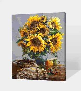 Framed painting by numbers coloring by numbers for home decor hand painted canvas painting 4050 sunflower 
Framed painting by numbers coloring by numbers for home decor hand painted canvas painting 4050 sunflower