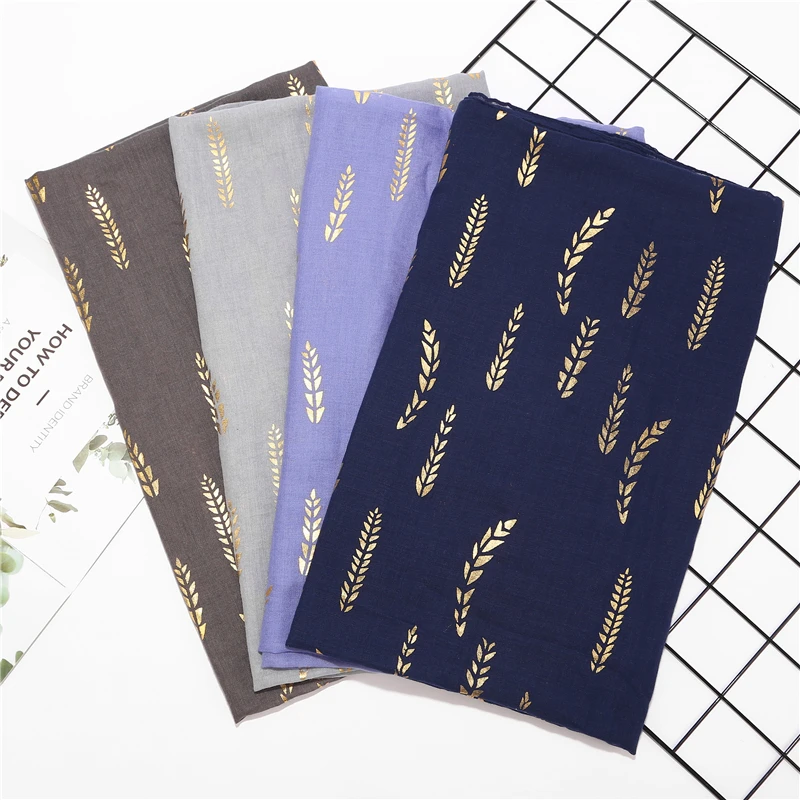 2019 New Cotton Gold Shimmer Scarf With Leaf Pattern Muslim Hijab Turban Head Wrap Solid Color Shimmer Scarves
2019 New Cotton Gold Shimmer Scarf With Leaf Pattern Muslim Hijab Turban Head Wrap Solid Color Shimmer Scarves