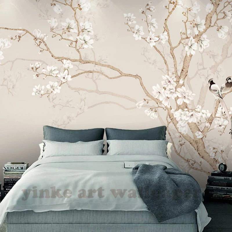 Modern chinese style Room Wallpaper Mural 3D hand painted magnolia flower bird Waterproof Wall Paper Papel De Parede Home Decor
Modern chinese style Room Wallpaper Mural 3D hand painted magnolia flower bird Waterproof Wall Paper Papel De Parede Home Decor
