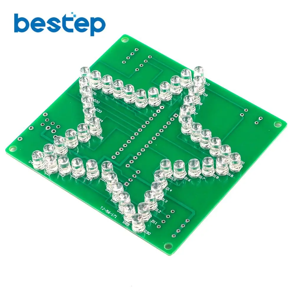 Colorful Glare Five-pointed Star Water Light 51 Single-chip LED Light Electronic DIY Production Kit Send Program
Colorful Glare Five-pointed Star Water Light 51 Single-chip LED Light Electronic DIY Production Kit Send Program