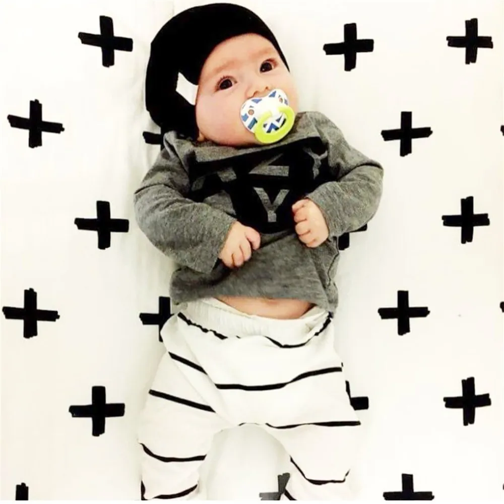 Newborn Baby Boys Girls Clothes 2Pcs Outfit Set Long Sleeve Letter LAZY DAYS T-shirt Tops Stripe Pants Toddler Clothing
Newborn Baby Boys Girls Clothes 2Pcs Outfit Set Long Sleeve Letter LAZY DAYS T-shirt Tops Stripe Pants Toddler Clothing