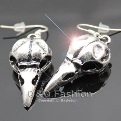 Vintage Silver Skull Bird Dangle Earrings Crow Raven Gothic Punk Emo Steampunk Jewelry New
Vintage Silver Skull Bird Dangle Earrings Crow Raven Gothic Punk Emo Steampunk Jewelry New
