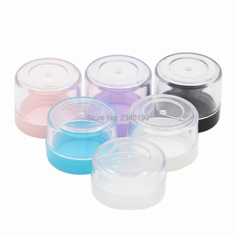 Plastic Cream Jar 10g Empty Transparent Cream Jar 15g Blue Pink Black Cover Cream Packaging 20g Plastic Cosmetic Container (5)