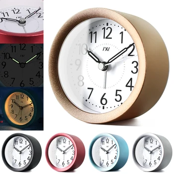 Metal alarm clock, snooze table clock for night, luminous pointer, silent clock movement for children, high quality home decor
Metal alarm clock, snooze table clock for night, luminous pointer, silent clock movement for children, high quality home decor