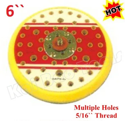 150mm Sanding Pad Multiple Holes 6inch Backing Abrasive Disc Pad Hook and Loop or PSA 5/16 for Air Random Orbital Sander
150mm Sanding Pad Multiple Holes 6inch Backing Abrasive Disc Pad Hook and Loop or PSA 5/16 for Air Random Orbital Sander