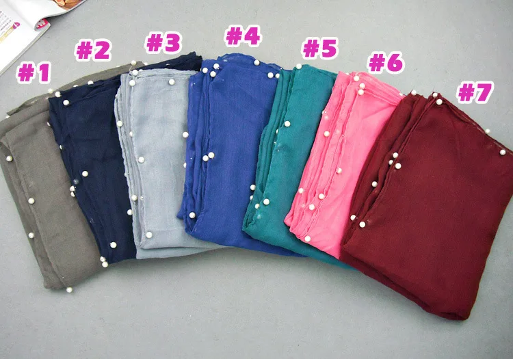 (12 pieces/lot) New Style Plain Solid Color Peral/Bead Scarf Big Size Viscose Shawl Muslim Hijab Wrap Scarves GBS2273
(12 pieces/lot) New Style Plain Solid Color Peral/Bead Scarf Big Size Viscose Shawl Muslim Hijab Wrap Scarves GBS2273