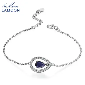 LAMOON Sapphire Jewelry S925 Charm Bracelets for Women 100% Real Blue Water Drop Gemstone 925 Sterling Silver Fine Jewelry HI036
LAMOON Sapphire Jewelry S925 Charm Bracelets for Women 100% Real Blue Water Drop Gemstone 925 Sterling Silver Fine Jewelry HI036