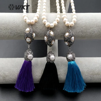 WT-NV168 Exquisite High Quality Tassel Necklace With Silk Tassel Pendant Necklace Rhinestone Pave Necklace With Pearl Necklace
WT-NV168 Exquisite High Quality Tassel Necklace With Silk Tassel Pendant Necklace Rhinestone Pave Necklace With Pearl Necklace
