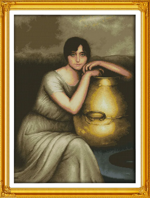 The pottery holding woman Printed Canvas DMC Counted Chinese Cross Stitch Kits printed Cross-stitch set Embroidery Needlework
The pottery holding woman Printed Canvas DMC Counted Chinese Cross Stitch Kits printed Cross-stitch set Embroidery Needlework