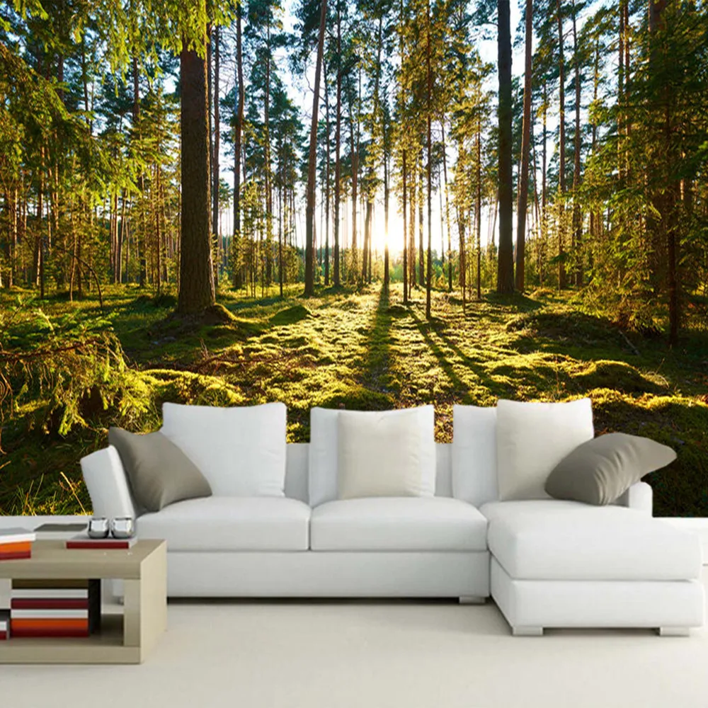 Papel de parede Pine forest sunrise 3d natural wallpaper,living room TV wall bedroom wall papers home decor restaurant mural
Papel de parede Pine forest sunrise 3d natural wallpaper,living room TV wall bedroom wall papers home decor restaurant mural