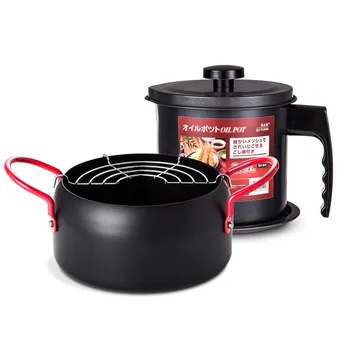 Creative Japanese Tempura Fryer & Oil Container Fried kitchenware Set Multi-size Household Frying Pan Pot Cooking Tools
Creative Japanese Tempura Fryer & Oil Container Fried kitchenware Set Multi-size Household Frying Pan Pot Cooking Tools