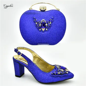 Graceful royal blue pointed toe sandal with handbag, high heel shoes and bag set with stones for lady 108-3 heel height 7cm
Graceful royal blue pointed toe sandal with handbag, high heel shoes and bag set with stones for lady 108-3 heel height 7cm