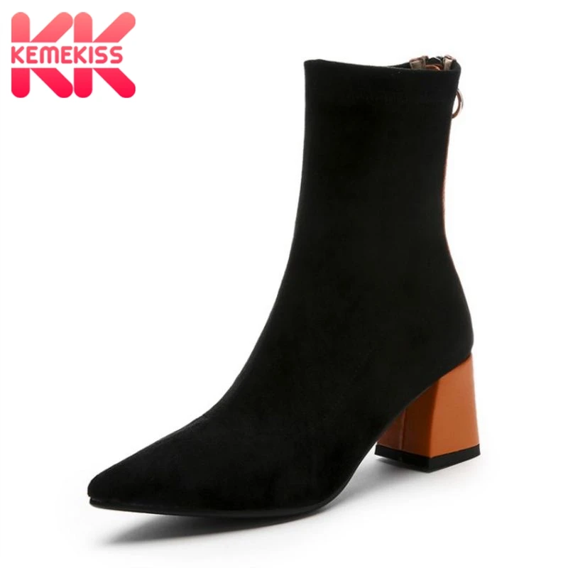 KemeKiss Woman Real Leather Boots Mid Calf Mixed Color Zipper Woman Shoes Sock Boots Sexy Boots Woman Shoes Footwear Size 34-39
KemeKiss Woman Real Leather Boots Mid Calf Mixed Color Zipper Woman Shoes Sock Boots Sexy Boots Woman Shoes Footwear Size 34-39