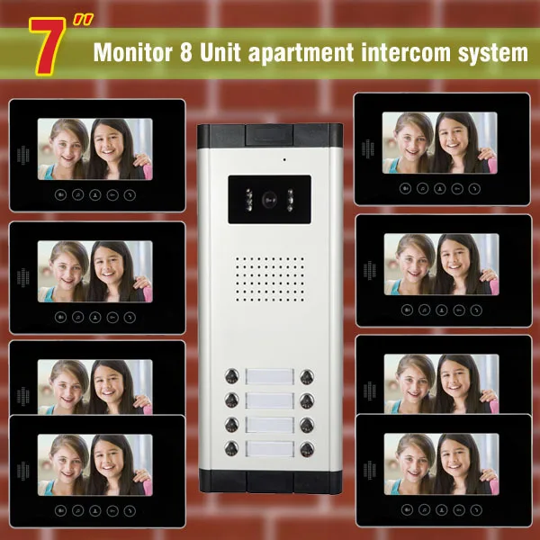 8 units apartment intercom system video doorbell intercom system for apartments video door phone interphone visual intercom Kit
8 units apartment intercom system video doorbell intercom system for apartments video door phone interphone visual intercom Kit