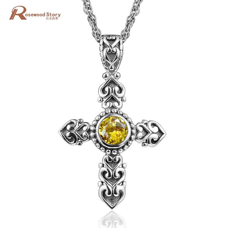 Fashion Women Cross Pendant Necklace Soild 925 Sterling Silver With Yellow CZ Stone Crystal Necklace Statement Jewelry No Chain
Fashion Women Cross Pendant Necklace Soild 925 Sterling Silver With Yellow CZ Stone Crystal Necklace Statement Jewelry No Chain