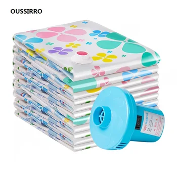 OUSSIRRO 11pcs/set Vacuum Bags For Clothes Storage Bag Wardrobe Closet Organizer Garment Clothing Vacuum Bag with Electric Pump
OUSSIRRO 11pcs/set Vacuum Bags For Clothes Storage Bag Wardrobe Closet Organizer Garment Clothing Vacuum Bag with Electric Pump