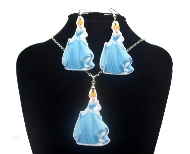 Blue long dress Cartoon Princess Acrylic Children kids jewelry set necklace pendant dangle earring accessories for party Gift
Blue long dress Cartoon Princess Acrylic Children kids jewelry set necklace pendant dangle earring accessories for party Gift