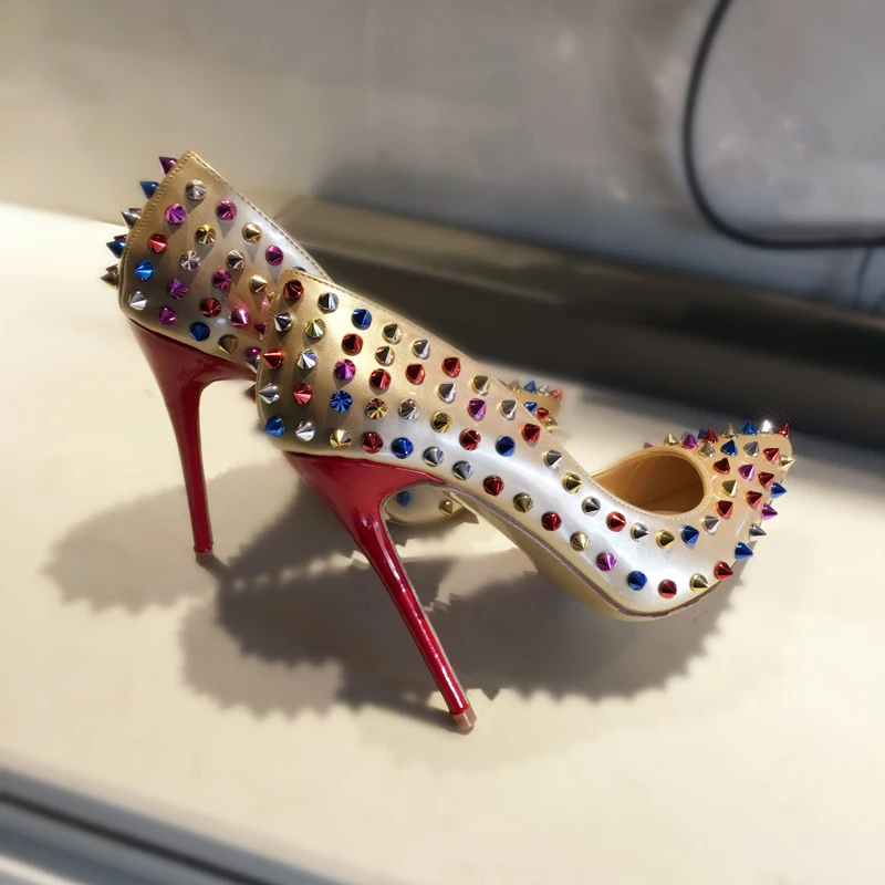 Free shipping fashion women Pumps Casual Designer nude patent leather multi spikes point toe pumps shoes high heels 10cm 12cm 8
Free shipping fashion women Pumps Casual Designer nude patent leather multi spikes point toe pumps shoes high heels 10cm 12cm 8