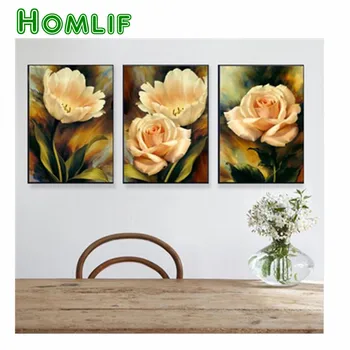HOMLIF 3 pcs/set,DIY 5D Full Diamonds Embroidery Flowers Diamond Painting Cross Stitch Kits Rose,Diamond Mosaic Home Decoration 
HOMLIF 3 pcs/set,DIY 5D Full Diamonds Embroidery Flowers Diamond Painting Cross Stitch Kits Rose,Diamond Mosaic Home Decoration