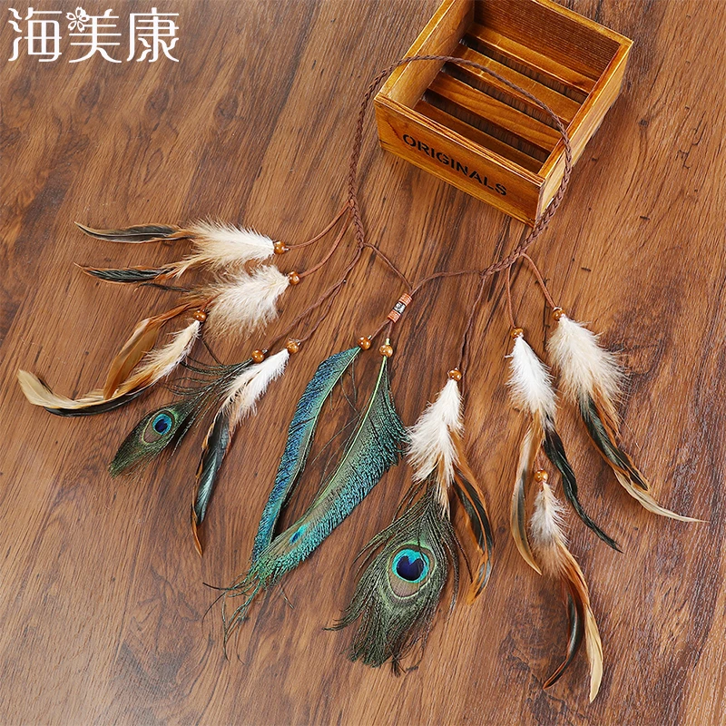 Haimeikang Peacock Feather Hair Band Short Style Gypsy Bohemian for Photo Props Beach Party Performance Hair Accessories
Haimeikang Peacock Feather Hair Band Short Style Gypsy Bohemian for Photo Props Beach Party Performance Hair Accessories