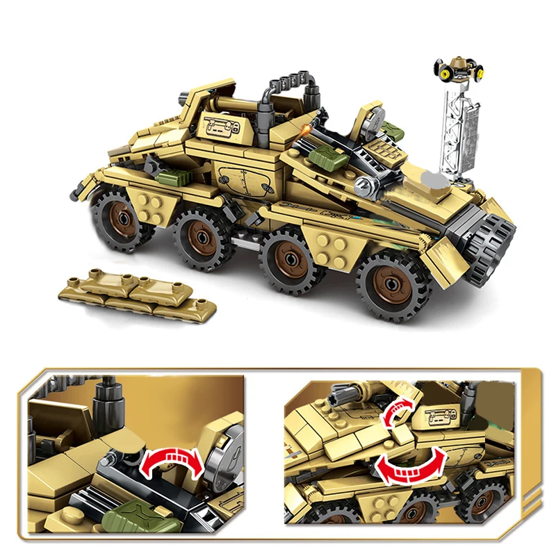 Military Germany Armored Vehicle Building Blocks WW2 Army truck Bricks Soldiers Figures Weapon Blocks Toys for Children Boys
Military Germany Armored Vehicle Building Blocks WW2 Army truck Bricks Soldiers Figures Weapon Blocks Toys for Children Boys