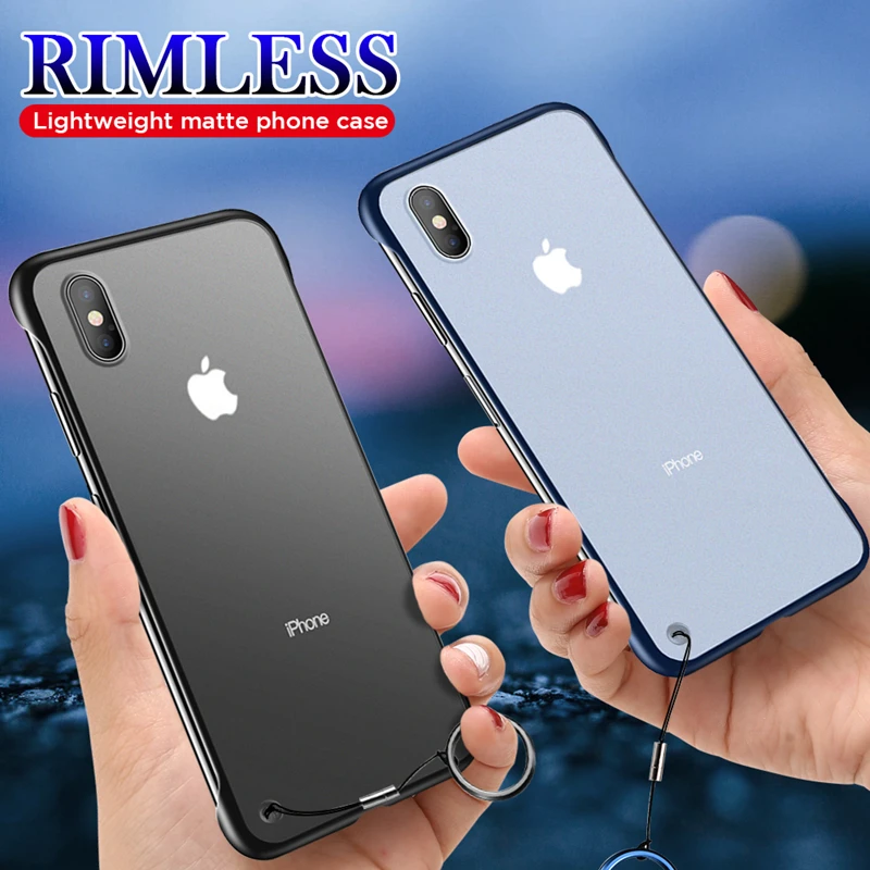 Rimless Design Phone Cases For iPhone 6s 6 7 8 Plus X XR XS Max Hard PC Case For iPhone 8 Shockproof Back Cover with Ring holder
Rimless Design Phone Cases For iPhone 6s 6 7 8 Plus X XR XS Max Hard PC Case For iPhone 8 Shockproof Back Cover with Ring holder