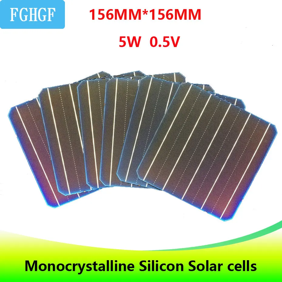 10PCS 5BB A Grade 156 * 156MM 4.9W 0.5V Monocrystalline Silicon Solar Cells 6x6 For DIY Solar Panel solar cell phone charger
10PCS 5BB A Grade 156 * 156MM 4.9W 0.5V Monocrystalline Silicon Solar Cells 6x6 For DIY Solar Panel solar cell phone charger