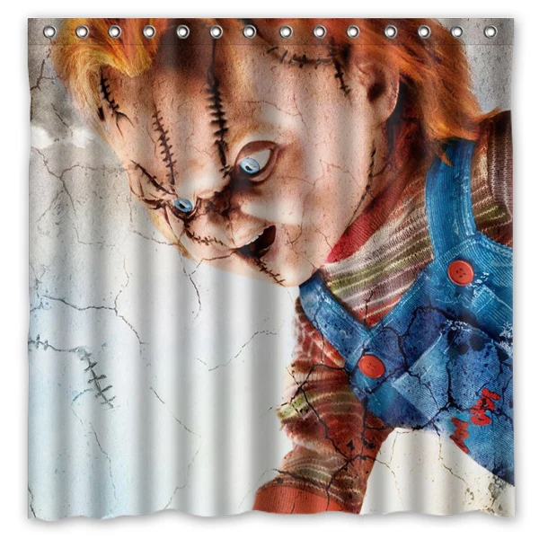 Custom Child's Play&Bride of Chucky&Seed of Chucky Printed Waterproof Polyester Shower Curtain/Bath Curtain(Size:180X180CM)
Custom Child's Play&Bride of Chucky&Seed of Chucky Printed Waterproof Polyester Shower Curtain/Bath Curtain(Size:180X180CM)