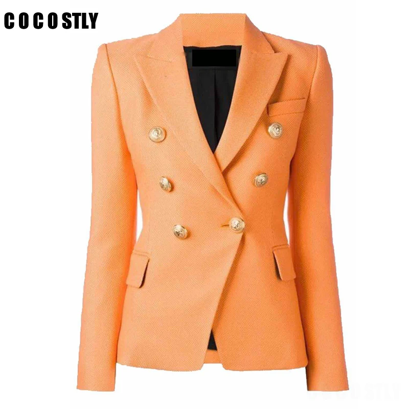 Orange Blazer Femme Office Lady Formal Double Breasted Buttons Blazer Fashion Elegant Autumn Long Sleeve Notched Blazer Feminino
Orange Blazer Femme Office Lady Formal Double Breasted Buttons Blazer Fashion Elegant Autumn Long Sleeve Notched Blazer Feminino