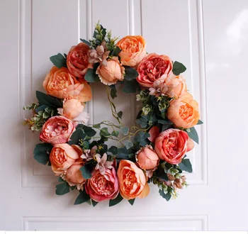 Artificial Flower European Peony Wreath Door Knocker Decorative Wall Pendant Home Wedding Background Accessories Fake Flowers
Artificial Flower European Peony Wreath Door Knocker Decorative Wall Pendant Home Wedding Background Accessories Fake Flowers