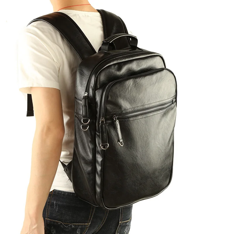 school backpacks PU Leather men's travel bags for teenage boys High Quality Promotion Fashion Designer Vintage bag
school backpacks PU Leather men's travel bags for teenage boys High Quality Promotion Fashion Designer Vintage bag