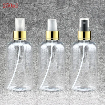 40pcs 250ml Empty clear plastic gold collar spray bottle Perfume spray bottle 250cc Cosmetic packaging containers
40pcs 250ml Empty clear plastic gold collar spray bottle Perfume spray bottle 250cc Cosmetic packaging containers