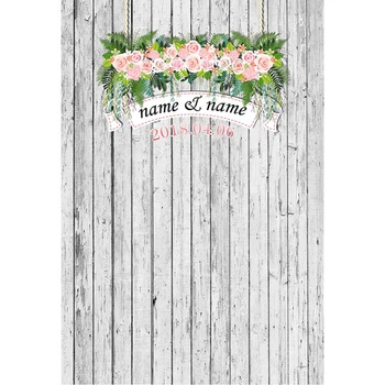 Wedding Party Photo Booth Backdrop Customized Name Date Printed Pink Flowers Green Leaves Retro Wooden Planks Wall Backgrounds
Wedding Party Photo Booth Backdrop Customized Name Date Printed Pink Flowers Green Leaves Retro Wooden Planks Wall Backgrounds