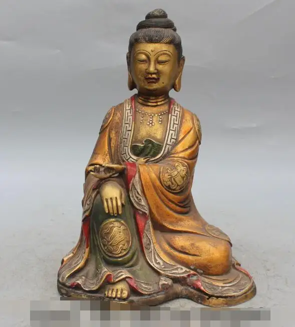 S5130 10" China Bronze Gilt Painting Kwan-yin Guan Yin Goddess 8 Symbol Buddha Statue
S5130 10" China Bronze Gilt Painting Kwan-yin Guan Yin Goddess 8 Symbol Buddha Statue