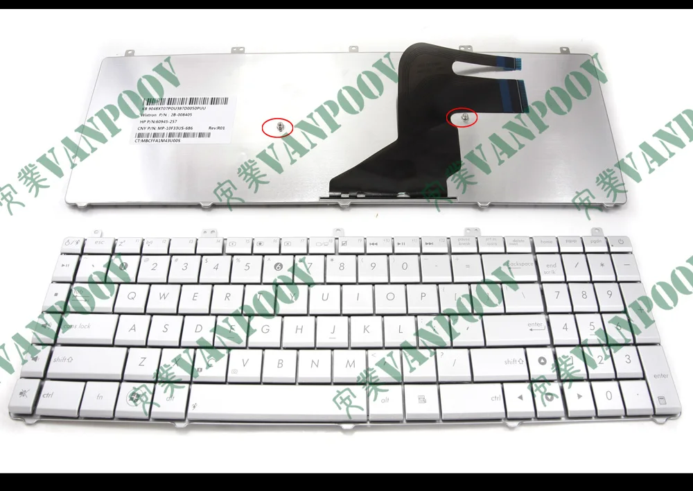 Genuine New US Notebook Laptop keyboard FOR ASUS N55 N57 N55S N55SF N55SL N75 N75SF N75SL N75S N75Y Silver MP-11A16US69202
Genuine New US Notebook Laptop keyboard FOR ASUS N55 N57 N55S N55SF N55SL N75 N75SF N75SL N75S N75Y Silver MP-11A16US69202
