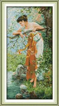 The charm of spring cotton people home decor Cross Stitch kits 14ct white 11ct print embroidery DIY handmade needlework wall 
The charm of spring cotton people home decor Cross Stitch kits 14ct white 11ct print embroidery DIY handmade needlework wall