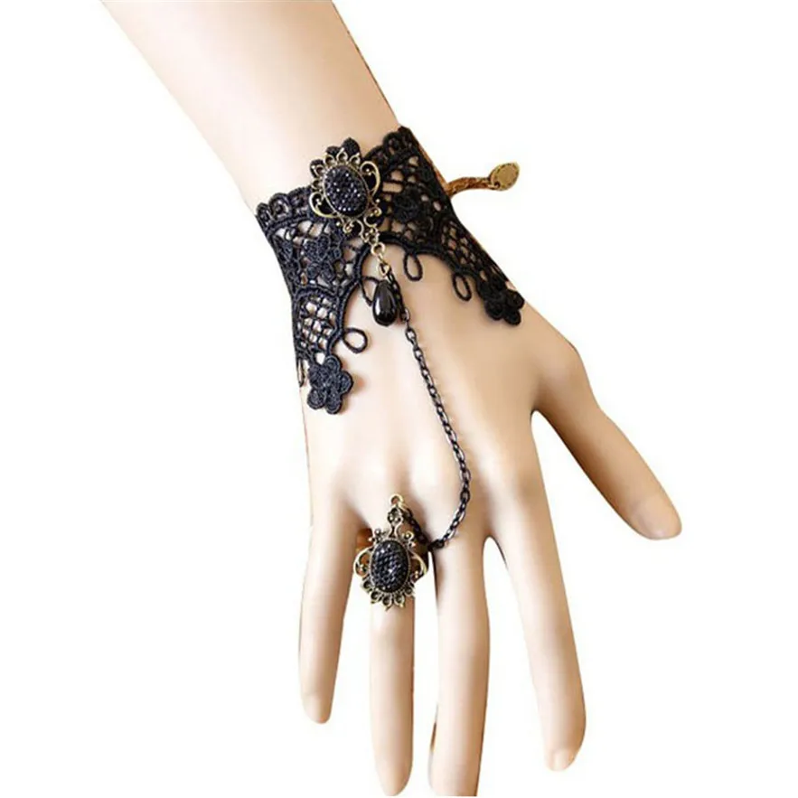 Stylish Bar Vintage Vampire Lady Girls Lace Chain Wristband Bracelet With Finger Popular Bracelet Lacework circumference #0313
Stylish Bar Vintage Vampire Lady Girls Lace Chain Wristband Bracelet With Finger Popular Bracelet Lacework circumference #0313