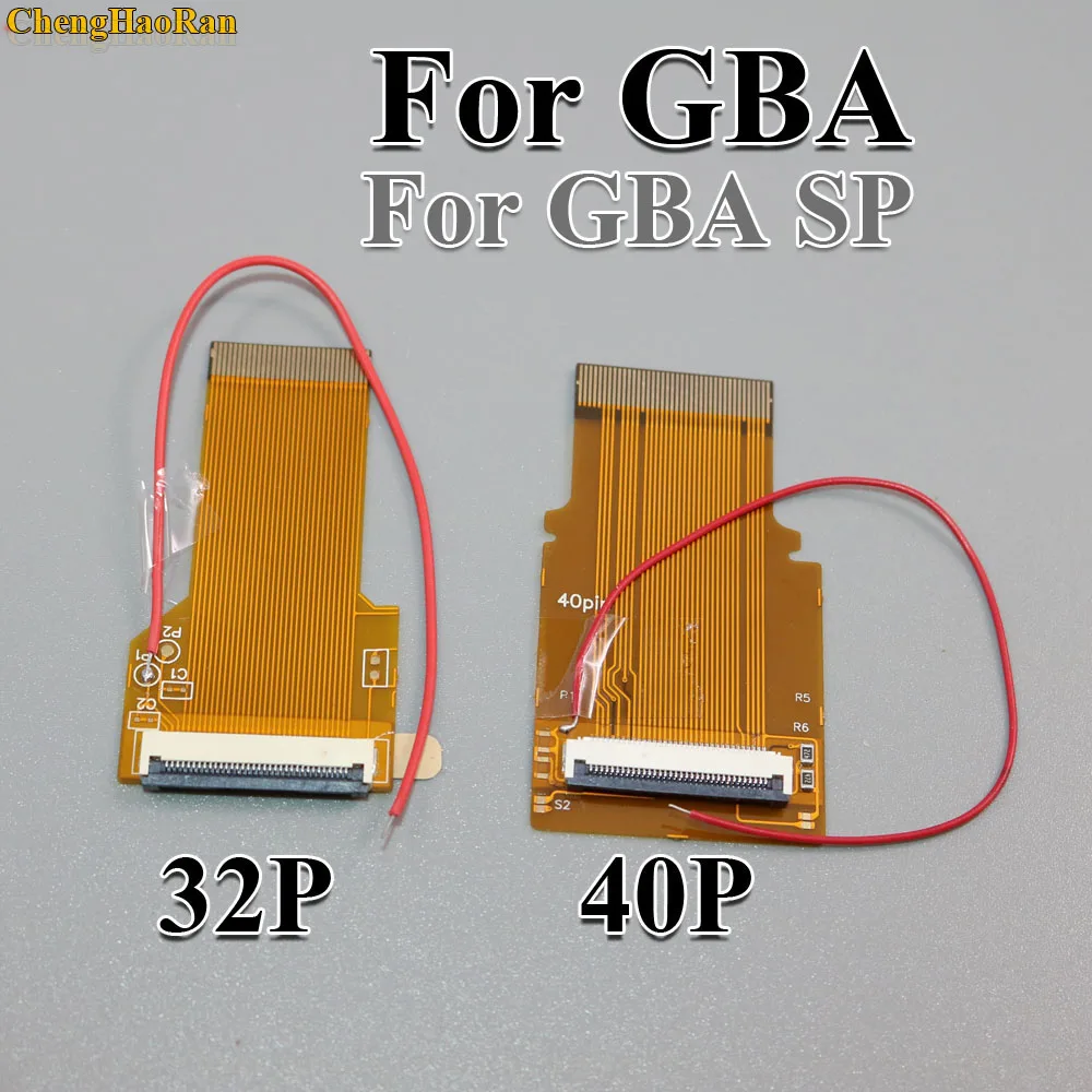 Фото ChengHaoRan 2 шт 32P 40 P для GameBoy Advance GBA ленточный кабель 32 Pin AGS 101 адаптер с - купить