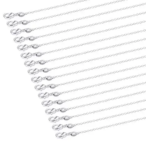 18 Pack Silver Plated Chain Necklace Link Cable Chain Charms with Lobster Clasp, 1.2 mm (18 Inches)
18 Pack Silver Plated Chain Necklace Link Cable Chain Charms with Lobster Clasp, 1.2 mm (18 Inches)