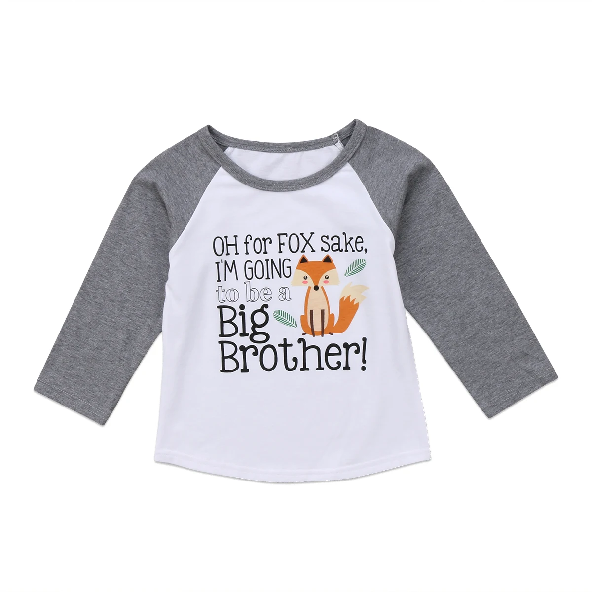 

Fox Print Tops Lovely Baby Brother Big Brother T shirt Kids Baby Boys Long Sleeve Big Brother T-shirt Cotton Clothes For 6M-4T