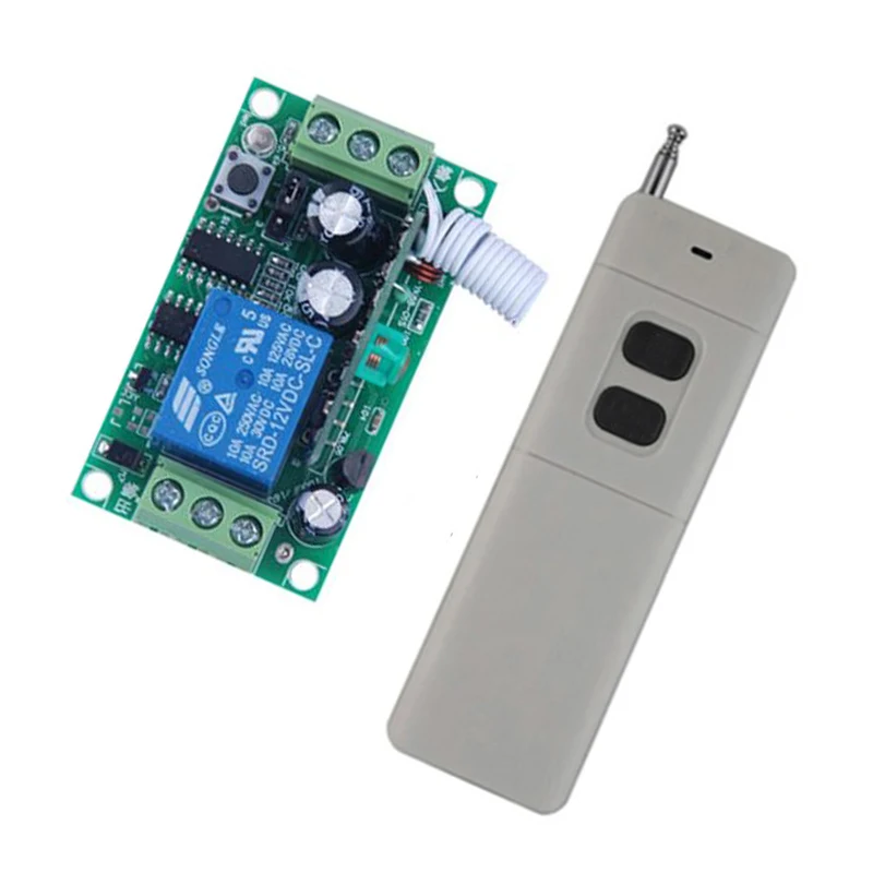 

DC 12V 1 CH 10A RF 3000m Long Range Remote Control Switch Receiver Transmitter Learning Light Lamp Wireless Switch 315mhz 433MHZ