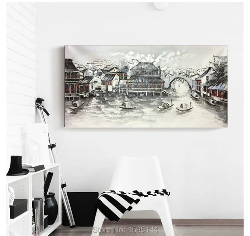 Oil Painting Landscape Water Towns in Suzhou Wall Art Picture Abstract Ornaments Home Decor Paintings Canvas Hand painted
Oil Painting Landscape Water Towns in Suzhou Wall Art Picture Abstract Ornaments Home Decor Paintings Canvas Hand painted