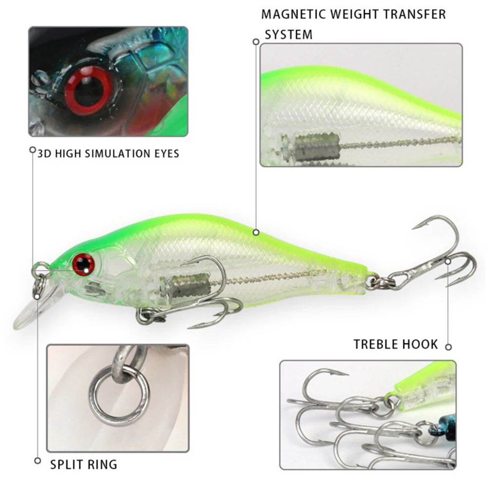 AI-SHOUYU 1PCS New Model 70mm 8g Fishing Lure Minnow Hard Bait Floating Laser Plastic Fishing Tackle Lure 3D Eyes
AI-SHOUYU 1PCS New Model 70mm 8g Fishing Lure Minnow Hard Bait Floating Laser Plastic Fishing Tackle Lure 3D Eyes